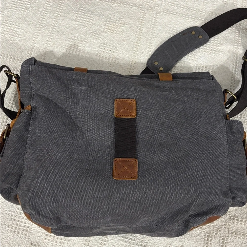 Kattee Leather Canvas Camera Bags for Men Vintage DSLR SLR Messenger Shoulder...